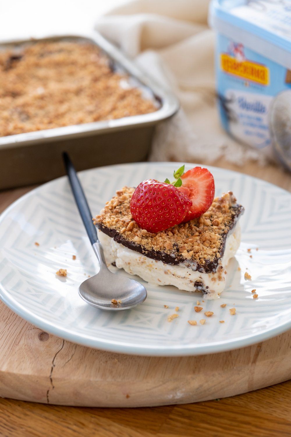 Ijstaartjes met chocolade en nootjes