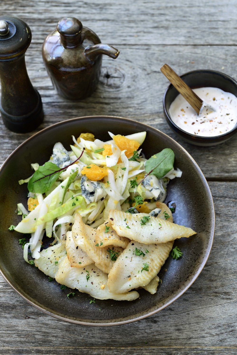 Tongfilet met witloofsalade