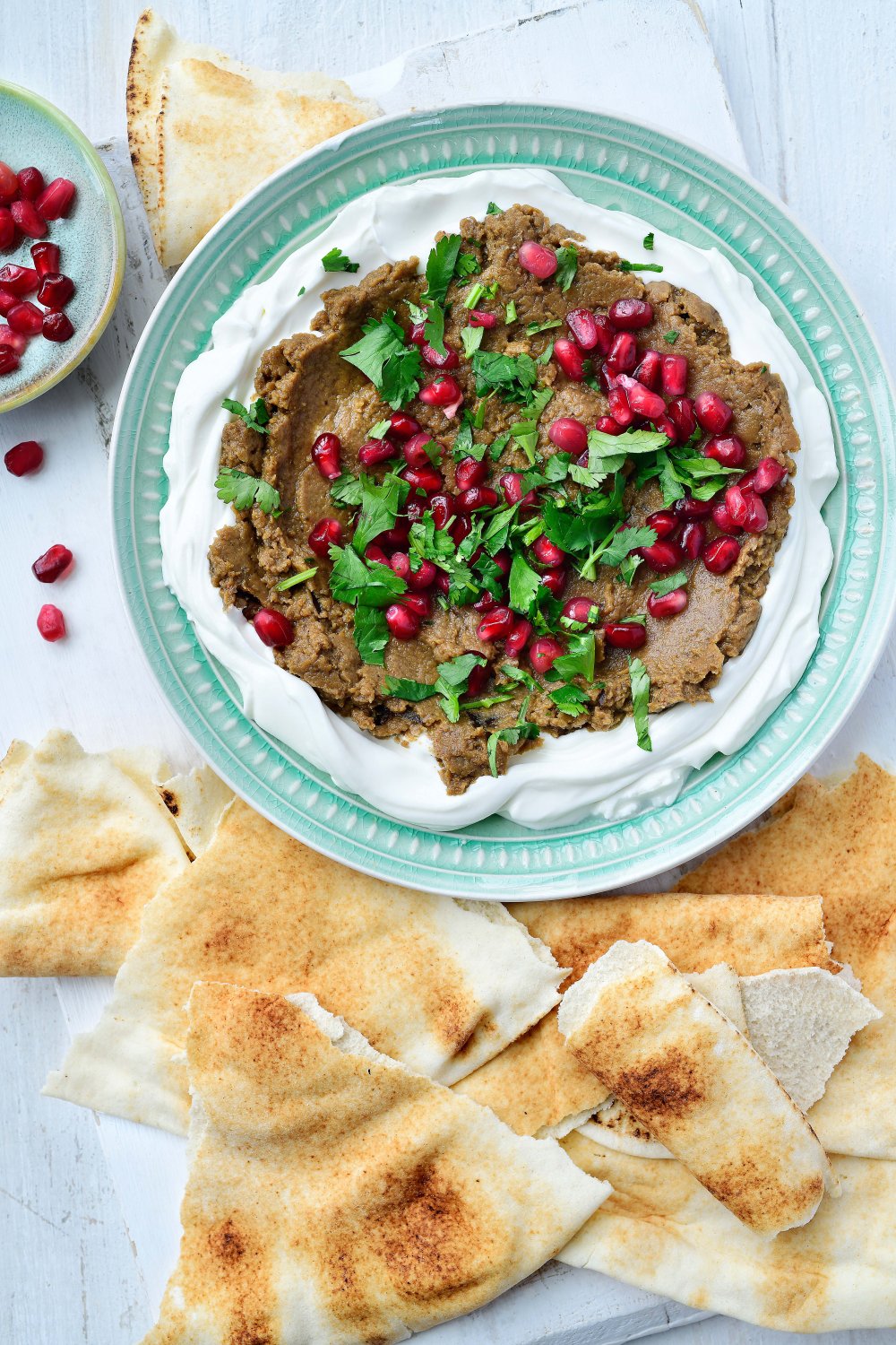 Duodip van labneh en baba ganoush