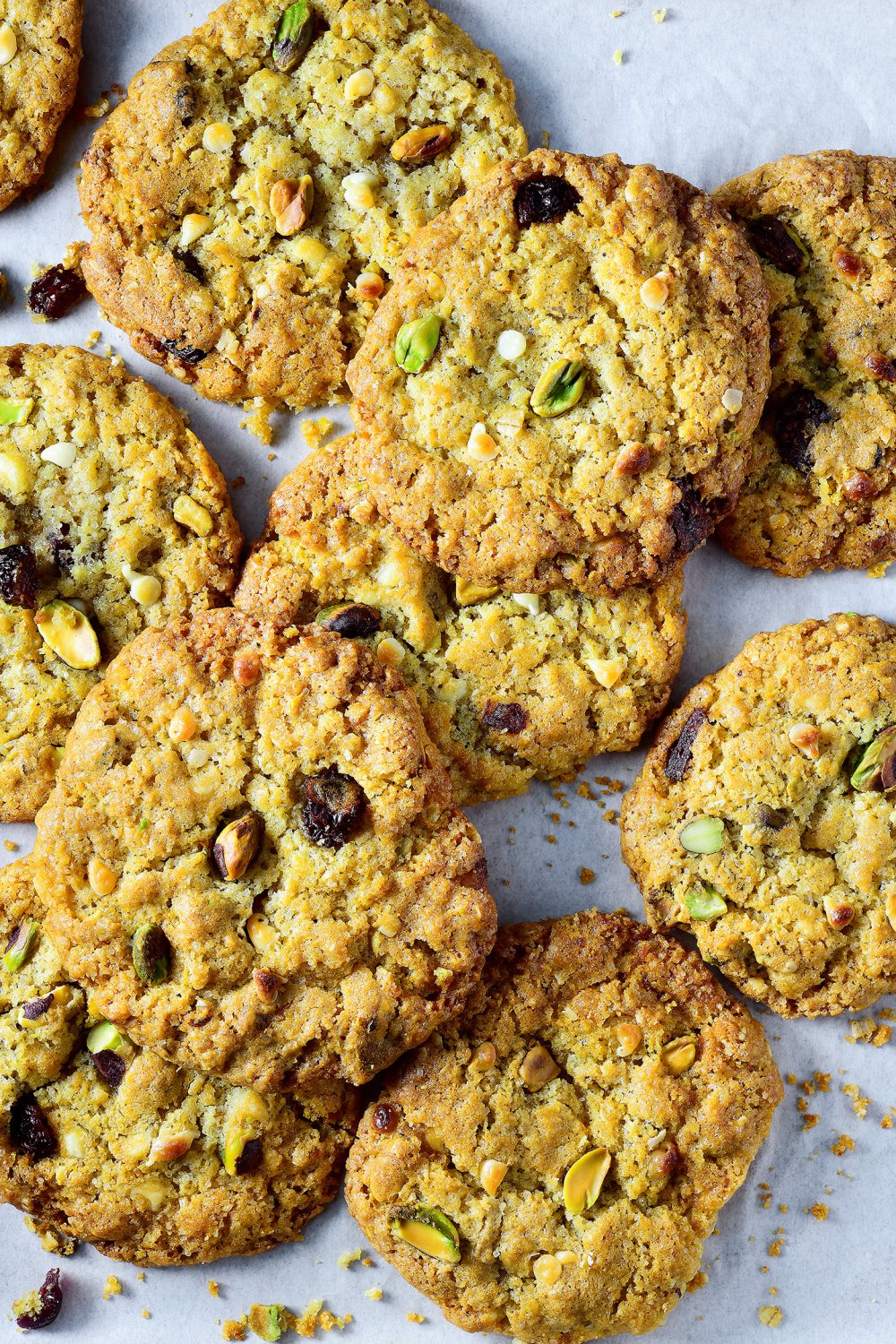 Haverkoeken met witte chocolade en cranberry