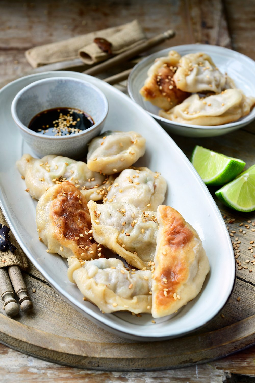 Zelfgemaakte gyoza