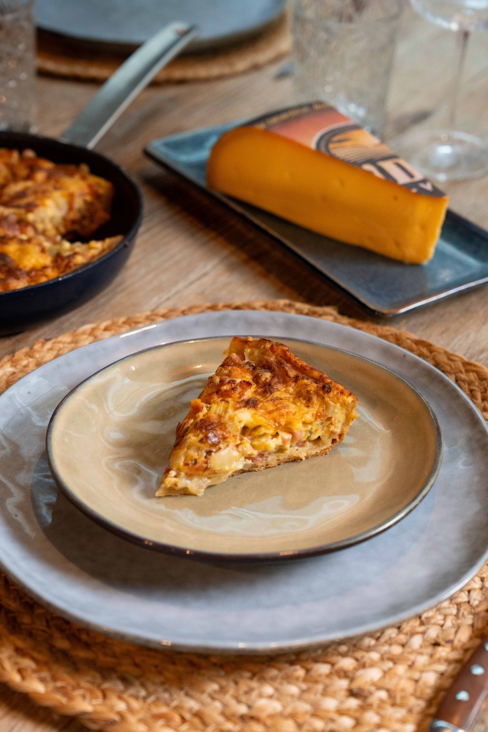 Quiche met witloof, kaas en ham