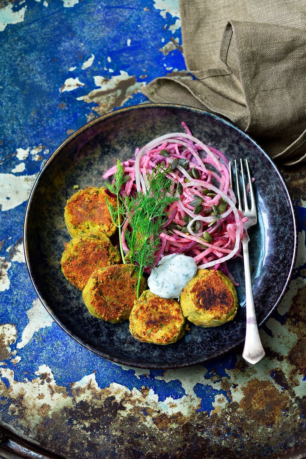 Falafel met vegan mayonaise