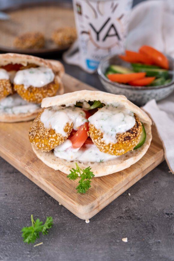 Vegan zoete aardappel falafel