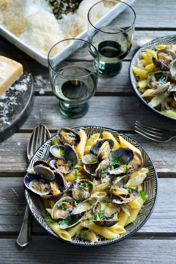 Pastasalade met vongole en venkel