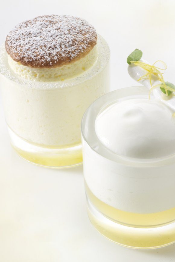 Soufflé met espuma Gin Fizz