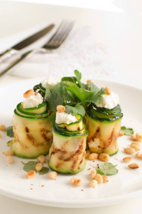 Courgettehapje met geitenkaas