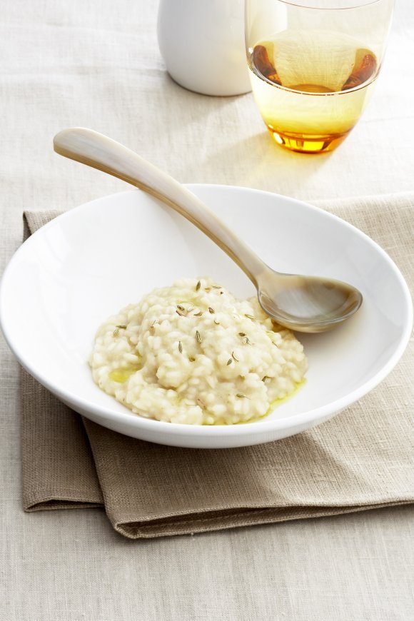 Risotto met aardpeer en venkelzaad