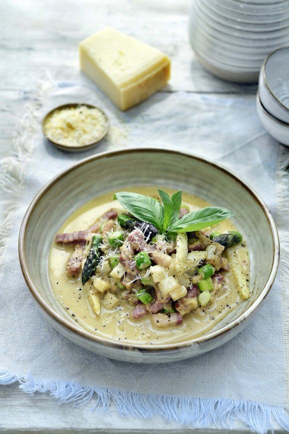 Asperges carbonara