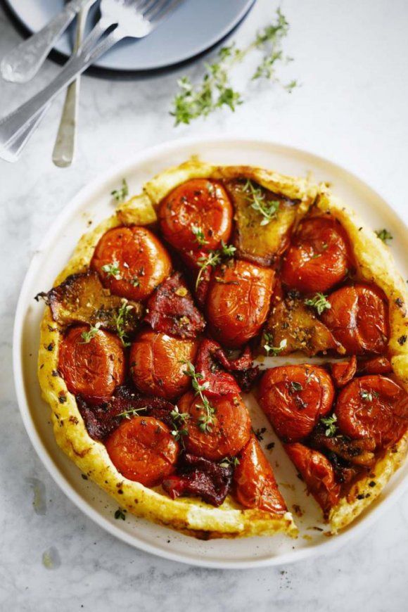 Tarte tatin met gegrilde paprika & tomaat