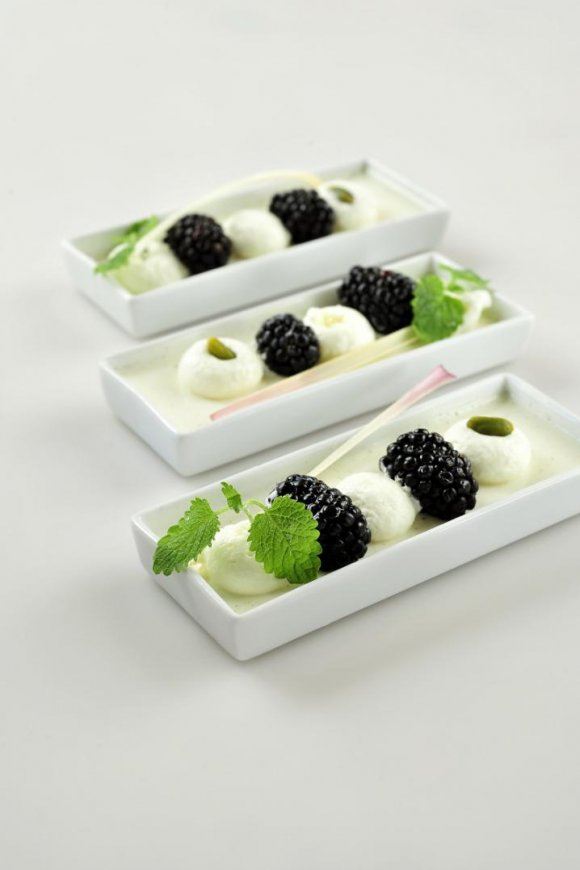 Panna cotta met bramen