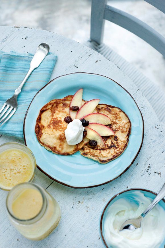 Havermoutpannenkoeken met appeltjes