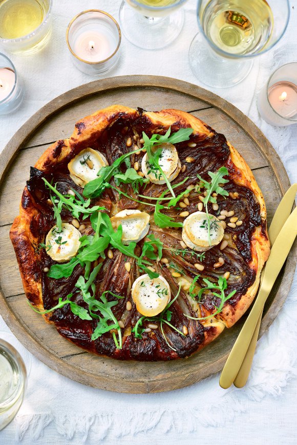 Tarte tatin met geitenkaas