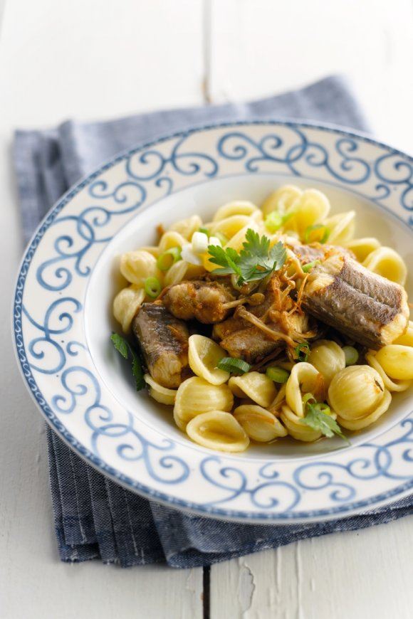 Orecchiette met gestoofde paling