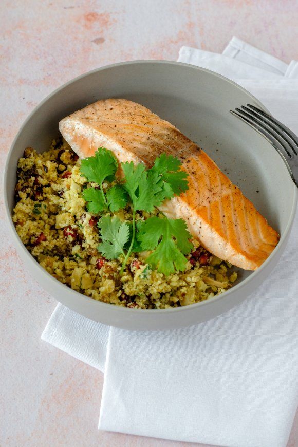 Zalm met bloemkoolcouscous