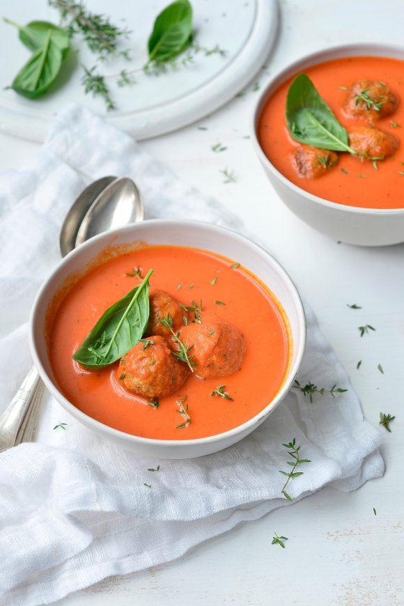 Tomatensoep met balletjes