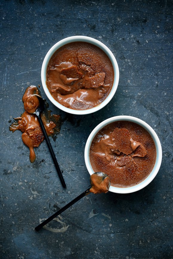 Crème brulée met chocolade