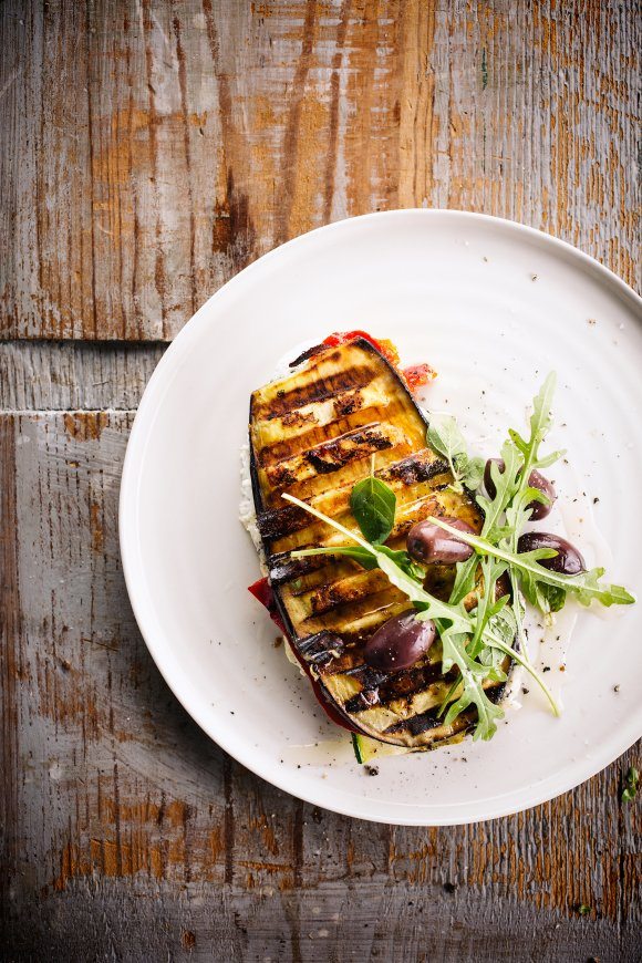 Croque van aubergine