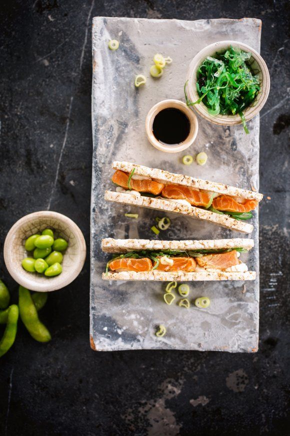 Japanse croque met zalm