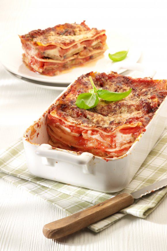 Lasagne met aubergines