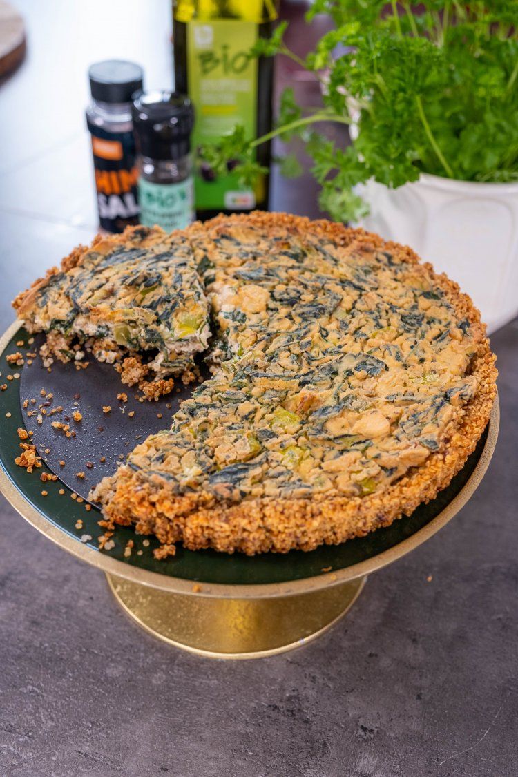 Recept Vegan Spinazie Quiche Met Quinoa Bodem Njam