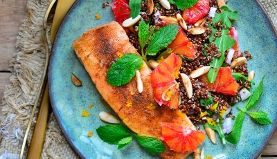 Recept Rode Quinoa Met Oosterse Zalm Njam